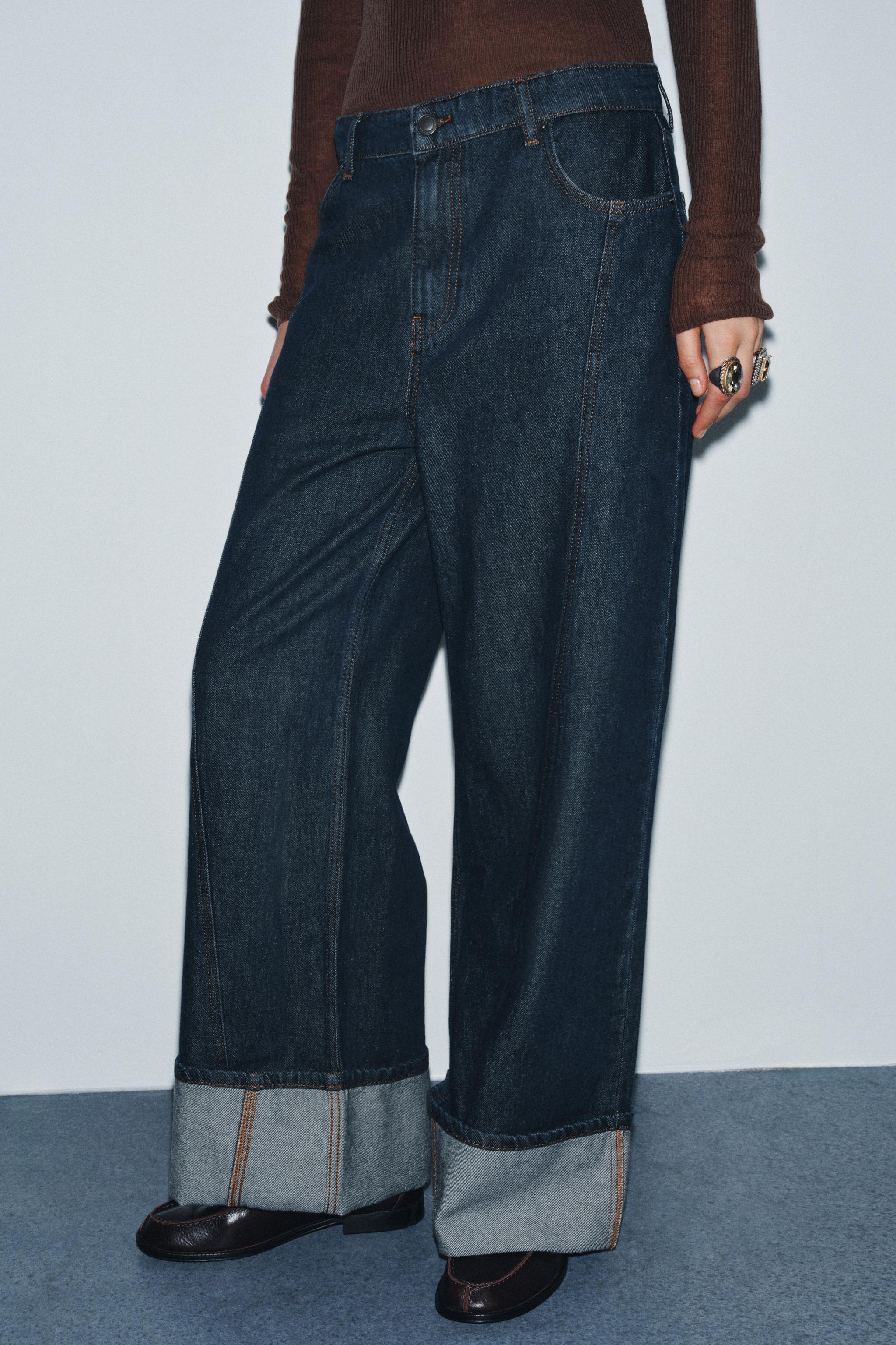 ZW COLLECTION MID-RISE WIDE LEG JEANS